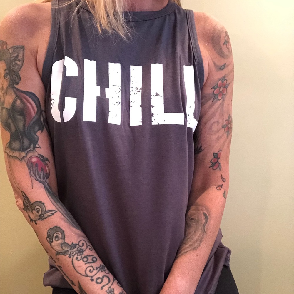 🌟LAST ONE SIZE S🌟 I’m So Chill Graphic Tank - Picture 4 of 5